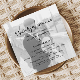 Convite para Janta de casamento de fotos modernas