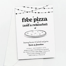 Convite para Janta de Casamento de Pizza Engraçado