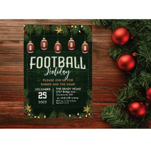 Convite para Jantar da Festa de Feriado de Futebol