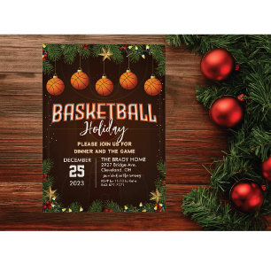 Convite para Jantar da Festa de Férias de Basquete