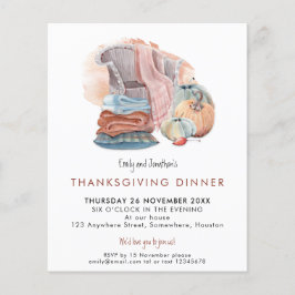Convite para Jantar de Ação de Graças em Casa Acon