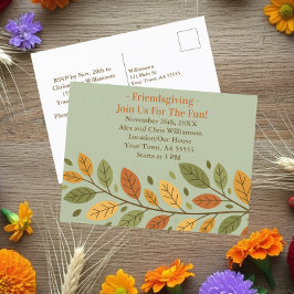 Convite para Jantar de Ação de Graças Minimalista 