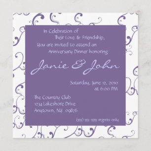Convite para Jantar de Aniversário de Casamento