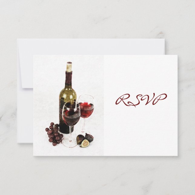 Convite para jantar de celebração com vinho (Frente)