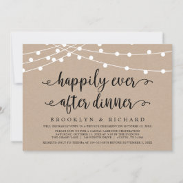 Convite para Jantar de Elopamento de Casamento Fel
