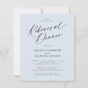 Convite para jantar de ensaio de casamento elegant