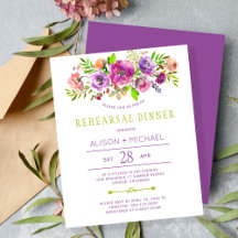 Convite para jantar de ensaio de casamento floral 