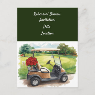 Convite para Jantar de Ensaio de Golfe Casamento 