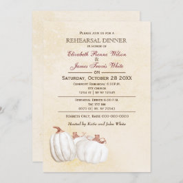 convite para jantar de ensaio de outono com abóbor