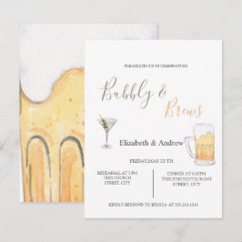 Convite para Jantar de Ensaios Bubbly & Braws
