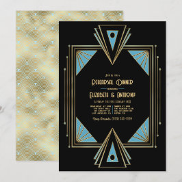 Convite para Jantar de Ensaios Chic Gatsby Art Dec