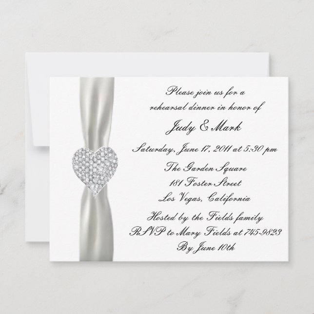 Convite para Jantar de Ensaios de Casamento com Co (Frente)