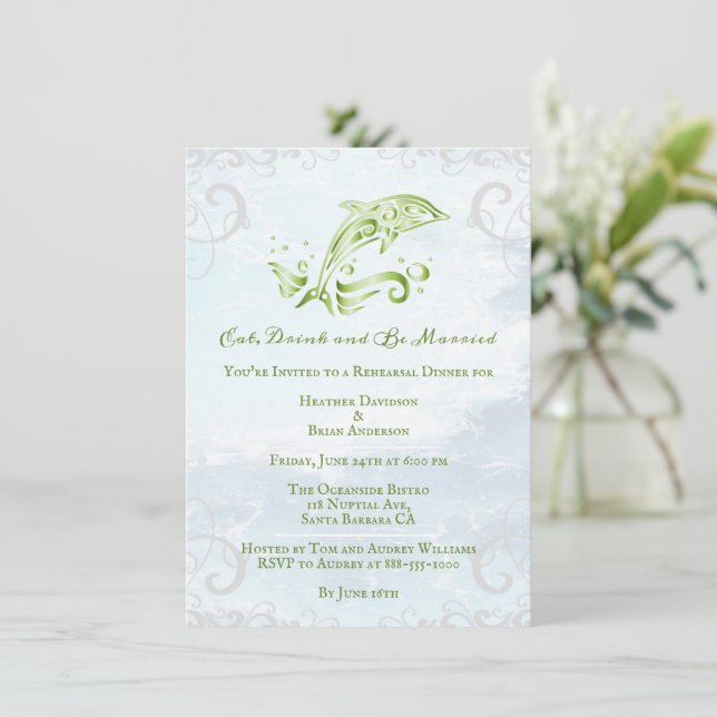 Convite para Jantar de Ensaios de Casamento do Gol (Em pé/Frente)