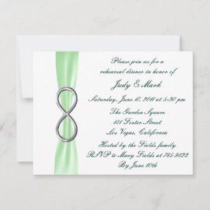 Convite para Jantar de Ensaios de Casamento Green