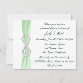 Convite para Jantar de Ensaios de Casamento Green 