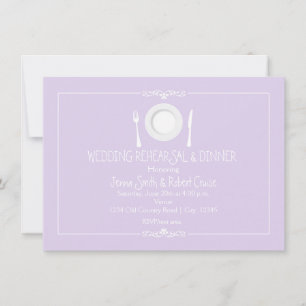 Convite para Jantar de Ensaios de Casamento Lavand