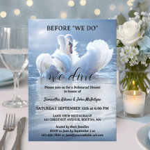 Convite para Jantar de Ensaios do Casamento Lago d