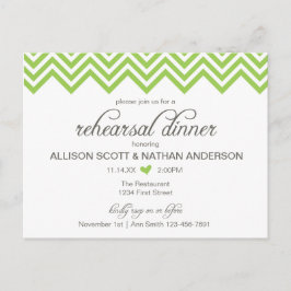 Convite para Jantar de Ensaios do Chevron Verde Po