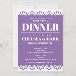 Convite para Jantar de Ensaios Papel Picado