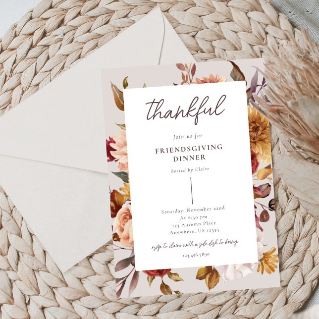 Convite para Jantar de Friendsgiving  (Criador carregado)