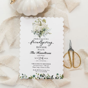 Convite para Jantar de Friendsgiving em Abóbora Br