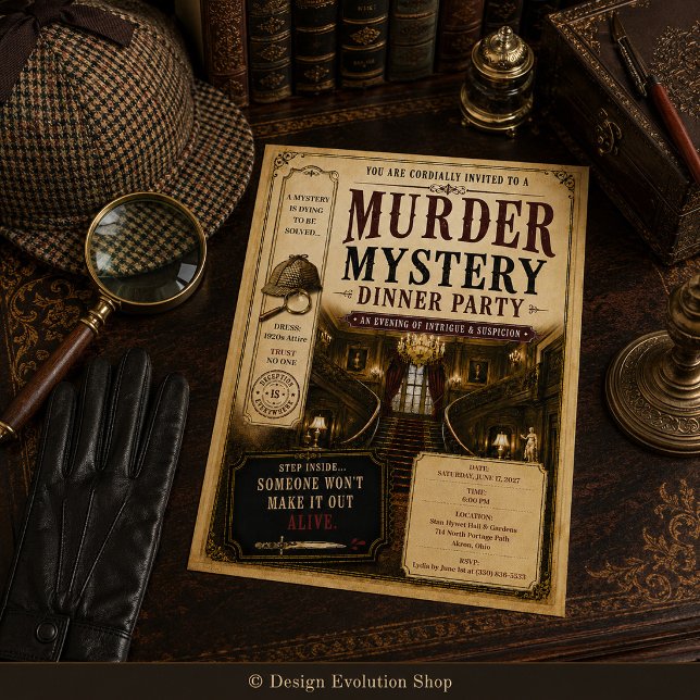 Convite para Jantar de Mistério de Assassinato Vin (Criador carregado)