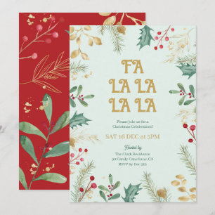 Convite para Jantar de Natal com Botânica Floral