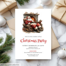 Convite para Jantar de Natal em Aquarela do Papai 