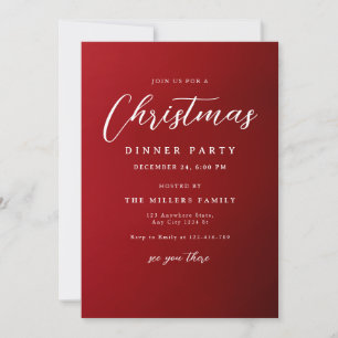 Convite para Jantar de Natal, Minimalista 