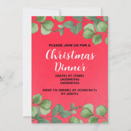 Convite para Jantar de Natal, Modelo Editável