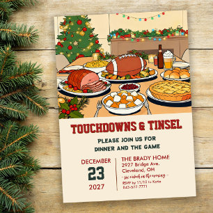 Convite para Jantar de Touchdowns e Purpurina