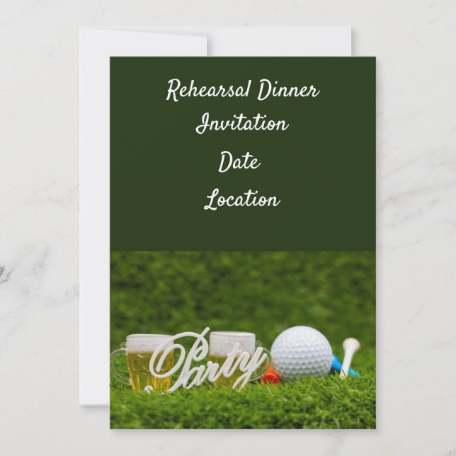 Convite para Jantar de Treinamento de Golfe com bo (Frente)