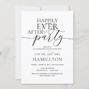 Convite para Jantar e Festa de Casamento Felizes p