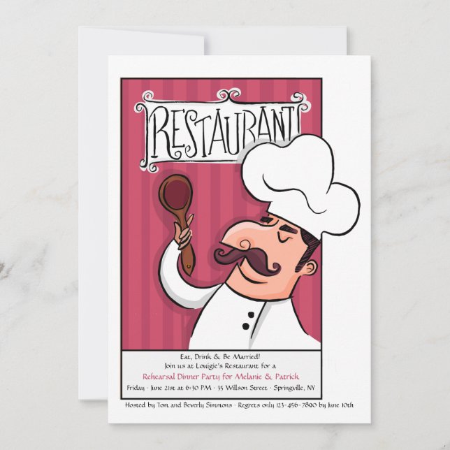 Convite para Jantar em Restaurante (Frente)