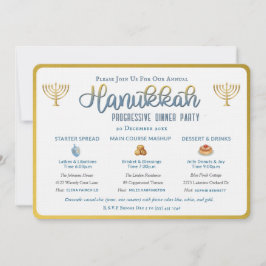 Convite para Jantar Progressivo de Hanukkah
