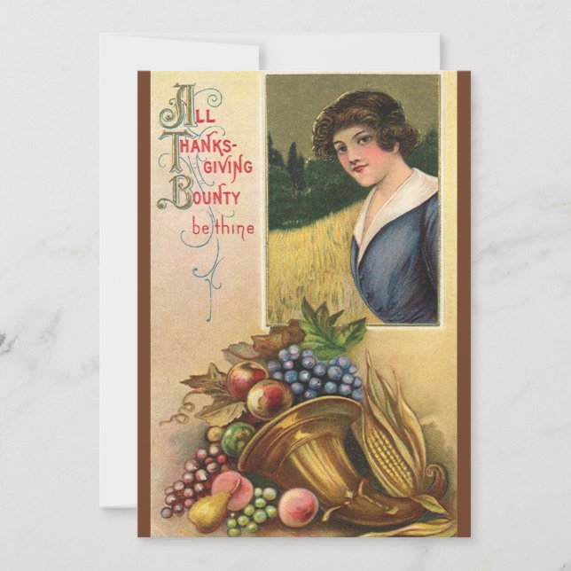 Convite para Jantas de Ação de Graças (Frente)