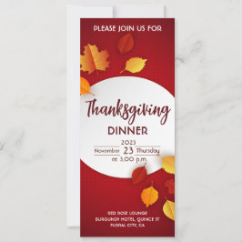 Convite para Jantas de Ação de Graças