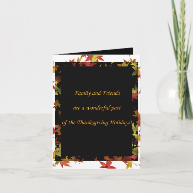 Convite para Jantas de Ação de Graças (Frente)