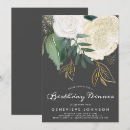 Convite para Janto de Aniversário de Rosas de Lite