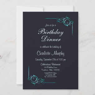 Convite para Janto de Aniversário do Azul e Turque