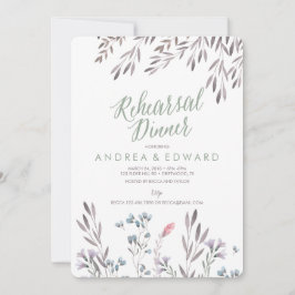 Convite para Janto de Casamento de Flores Selvagen