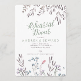Convite para Janto de Casamento de Flores Selvagen