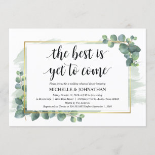 Convite para Janto de Casamento Eucalyptus