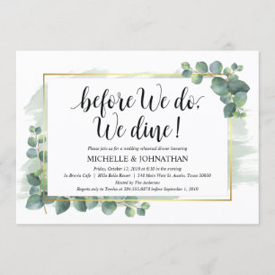 Convite para Janto de Casamento Eucalyptus