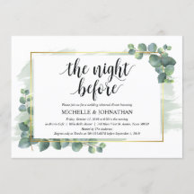 Convite para Janto de Casamento Eucalyptus