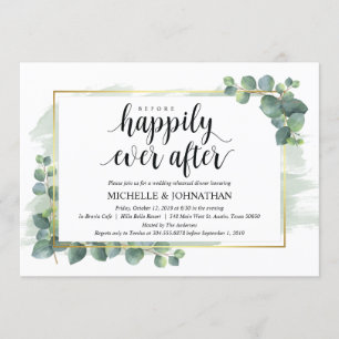 Convite para Janto de Casamento Eucalyptus