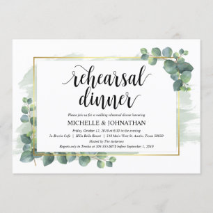 Convite para Janto de Casamento Eucalyptus