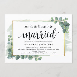 Convite para Janto de Casamento Eucalyptus