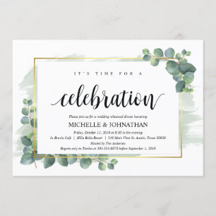 Convite para Janto de Casamento Eucalyptus