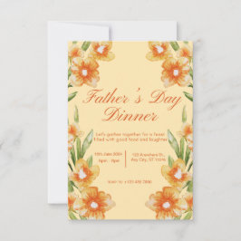 Convite para Janto de Dias de os pais Ilustrativos